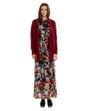 Ryan Roche | Cashmere Boyfriend Cardigan in Burgundy