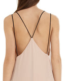 MYNE Milo Silk Dress | Blush Pink - close up