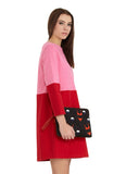 Apiece Apart Tee Dress in Red & Pink | Color Block