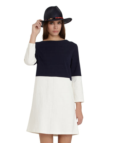 Apiece Apart Tee Dress in Navy and White