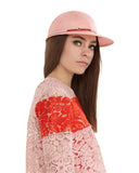 Gigi X Lizzie Evil Eye Cap in Peach | Gigi Burris Millinery