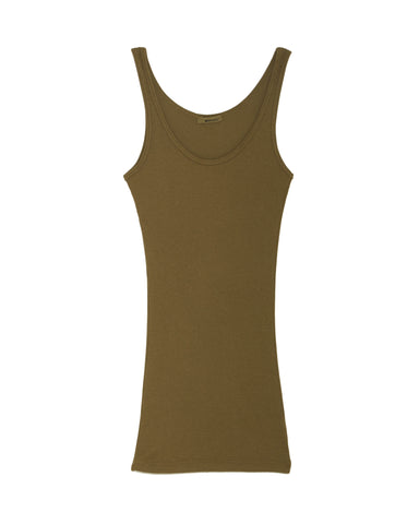 Double U Ribbed Knit Tank Top in Green by LAmade 