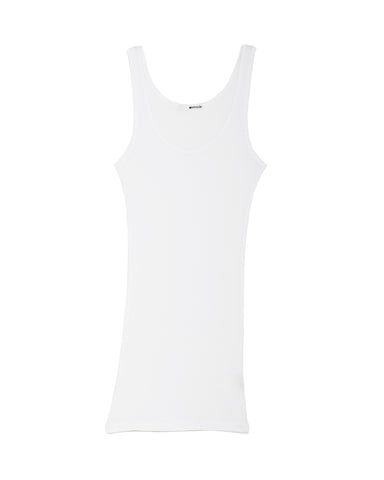 Double U Ribbed Knit Tank Top in white by LAmade