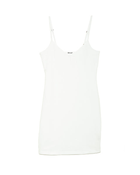 LAmade V Neck Slip Dress in White