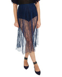 Ryan Roche | French Lace Skirt in Navy