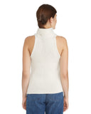 Ryan Roche | Cashmere Sleeveless Turtleneck Sweater in Winter White