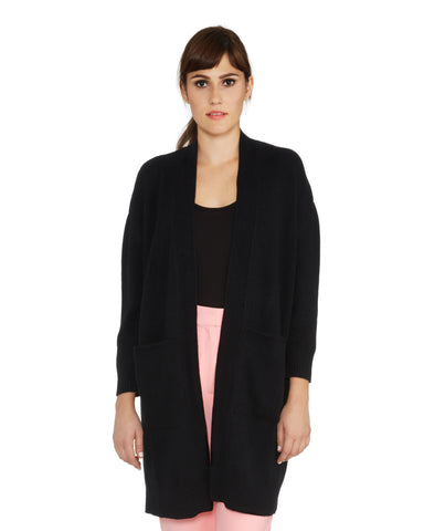 Ryan Roche | Long Cashmere Cardigan in Black