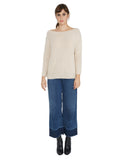 Ryan Roche | Cashmere Crewneck Sweater in Champagne
