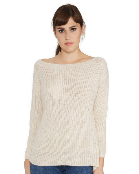 Ryan Roche | Cashmere Crewneck Sweater in Champagne