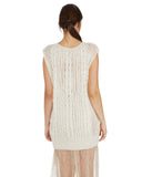 Ryan Roche | Cashmere Fisherman's Knit Sweater Vest in Ivory