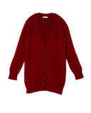 Ryan Roche | Cashmere Boyfriend Cardigan in Burgundy