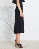 Apiece Apart Isabel Double V Skirt in Black | side view