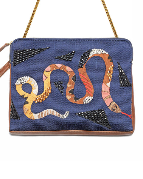 Lizzie Fortunato | Safari Clutch | Rattlesnake