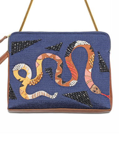 Lizzie Fortunato | Safari Clutch | Rattlesnake