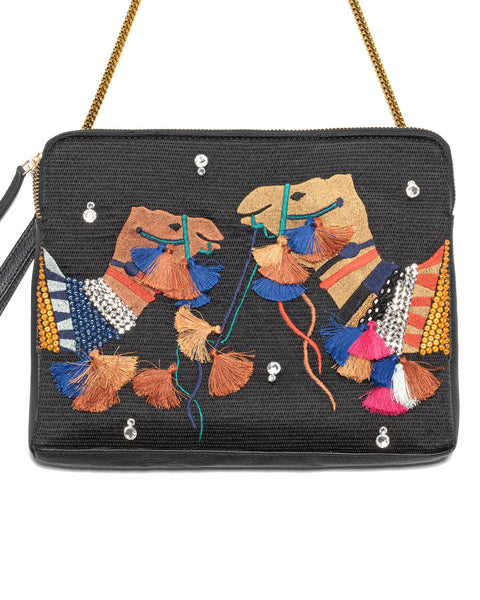 Lizzie Fortunato | Safari Clutch in Bright Camel