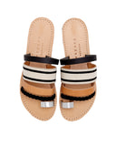 Isapera Sandals | Gerbera in Stripe | top view