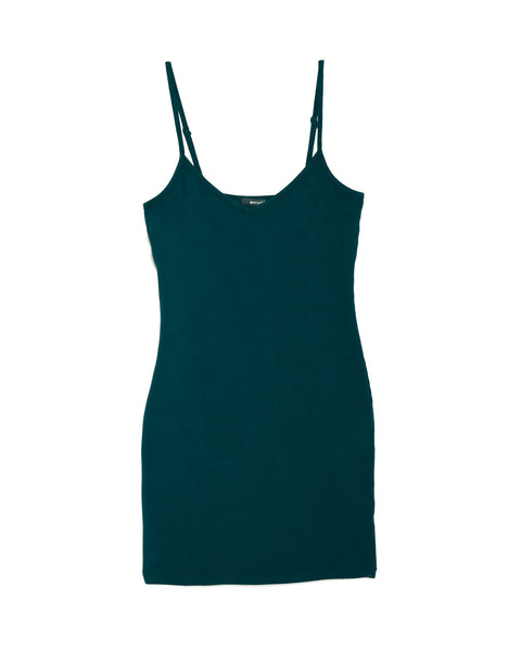 LAmade V Neck Slip Dress in Kelp