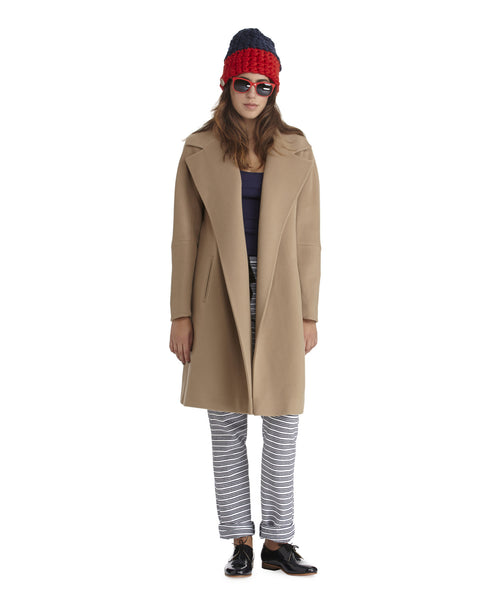 Fleurette Wool Coat in Camel | SAANS.COM