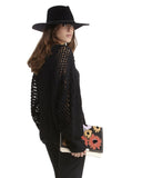 Ryan Roche | Cashmere Fisherman's Knit Sweater in Black