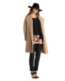 Fleurette Wool Coat in Camel | SAANS.COM