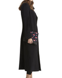 Fleurette Soft Wool Coat | Black