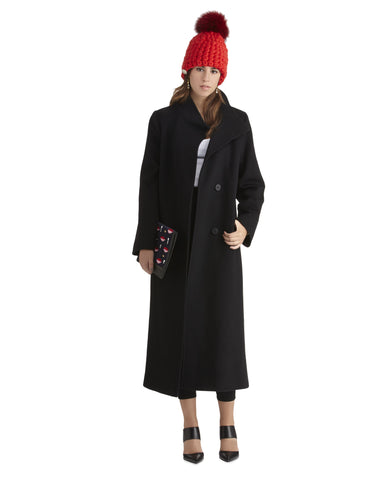 Fleurette Soft Italian Wool Coat | Black