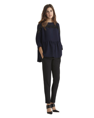 The Podolls | Boxer Silk Pant in Black