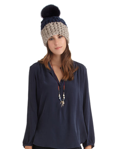 Navy Silk Blouse by The Podolls