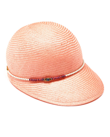 Gigi X Lizzie Evil Eye Cap Peach, Gigi Burris Millinery