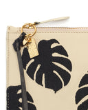 Lizzie Fortunato Creme Leather Zip Pouch | Palm