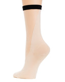 Rachel Comey | V Front Sheer Crew Socks in Nude