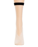 Rachel Comey | V Front Sheer Crew Socks in Nude | front view