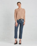 Ryan Roche Rose Cashmere Fisherman's Sweater and Rachel Comey Slim Bishop Denim Pants