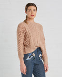 Cashmere Fisherman's Sweater in Rose by Ryan Roche