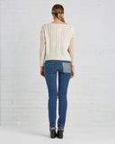 Ryan Roche Fisherman Cable-Knit Cashmere Sweater | back view