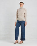 Ryan Roche Cashmere Turtleneck Sweater in Bambi and Rachel Comey Legion Pant