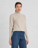 Ryan Roche Turtleneck Sweater in Bambi Cashmere Tweed