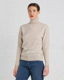 Cashmere Turtleneck Sweater in Bambi by Ryan Roche 