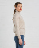 Ryan Roche Cashmere Turtleneck Sweater in Bambi Cashmere Tweed