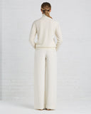 Ryan Roche Ivory Cashmere Turtleneck Sweater | back view