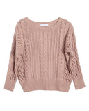 Ryan Roche Cashmere Fisherman's Sweater in Rose