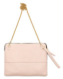 Prickly Pear Safari Clutch by Lizzie Fortunato in pink lambskin leather
