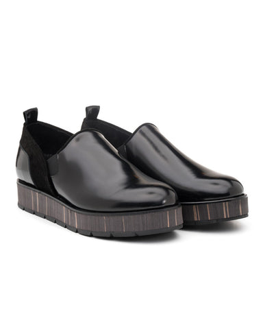 SUNO Black Platform Creeper | Made in Italy