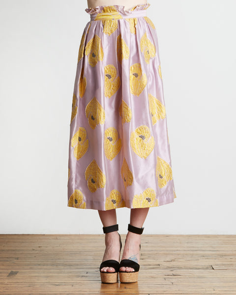 SUNO Crocus Jacquard Skirt in Lilac