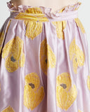 SUNO Crocus Jacquard Skirt | Paperbag Waist detail
