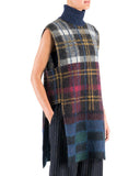 Suno Sleeveless Multicolored Plaid Mohair Tunic | side view