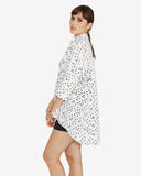 The Podolls Parachute Shirt in Black Dots | side view