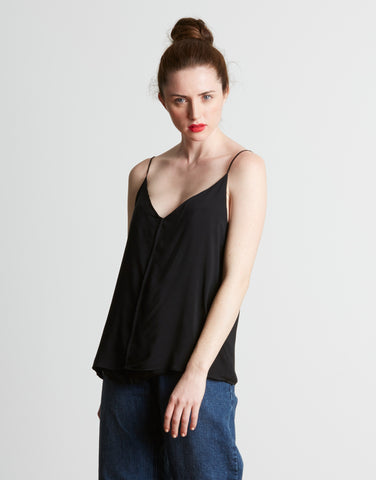 VOZ | Double Layer Cami in Black | Made In New York