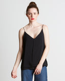 VOZ | Double Layer Cami in Black | Made In NY