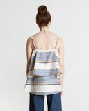 Tanya Taylor Ione Top in Textured Sunset Stripe | back view